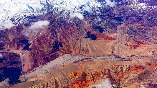 覆盖 中国航拍中国西北高原背景