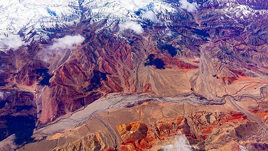 航拍中国西北高原背景图片
