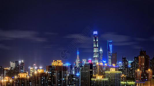 融创中国上海城市夜景背景