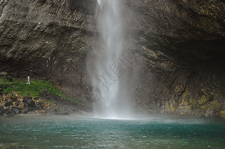 温州风景温州乐清雁荡山瀑布背景