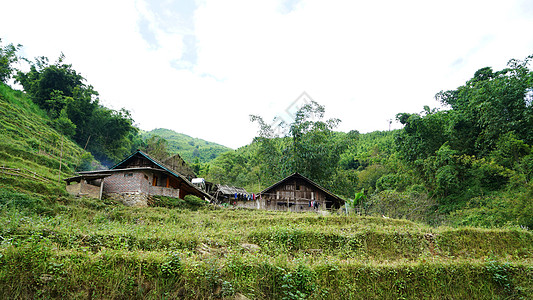 越南沙坝乡村田野图片