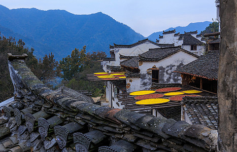 江西篁岭景区晒秋图片