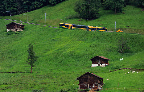 瑞士风景小火车图片
