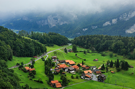 瑞士湖光山色高清图片