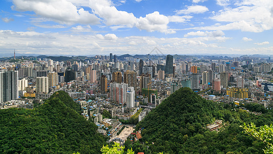 鸟瞰贵阳城市山顶高清图片