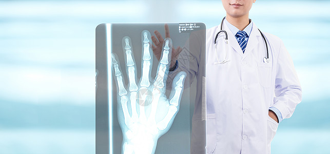 医疗医生男护士形象动作手势背景图片