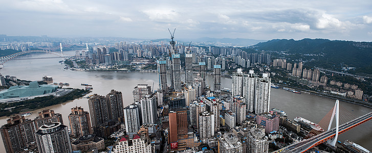 重庆渝中区城市风光全景图背景图片