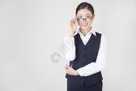 戴眼镜的商务女性背景图片