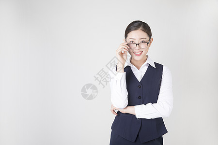 戴眼镜的商务女性背景图片