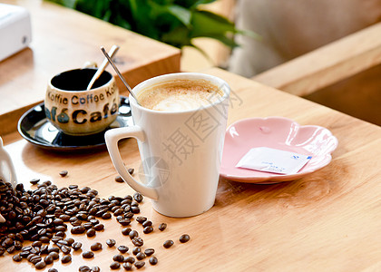 咖啡咖啡豆白转黑高清图片