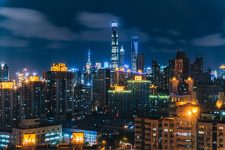 上海城市夜景背景图片