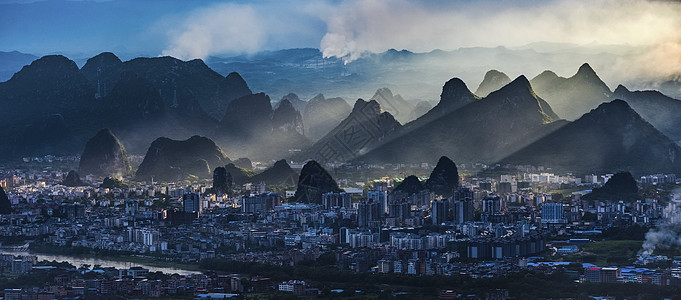 桂林山城之光背景图片