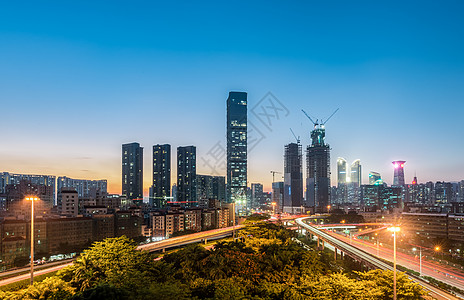 天空夜景素材现代城市深圳夜景背景