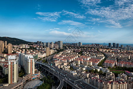 城市蓝天白云城市背景