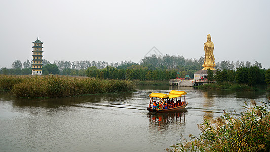 盐城大纵湖风景区湿地背景图片