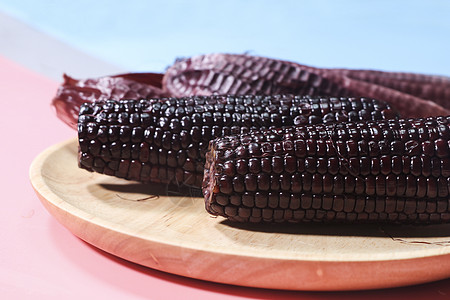 黑玉米美食背景黑高清图片