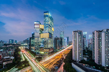 办公灯光新腾讯大厦夜景背景