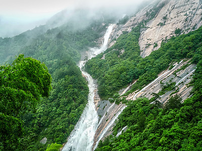 黄山九龙瀑布背景图片