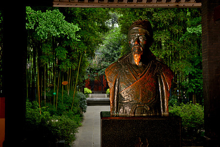 中国风竹林成都杜甫草堂背景