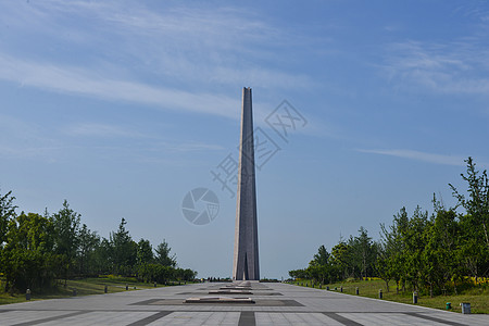 合肥巢湖边的渡江战役纪念馆背景
