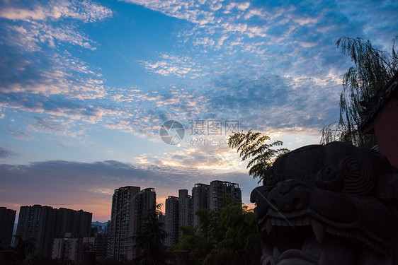大龙山夕阳图片
