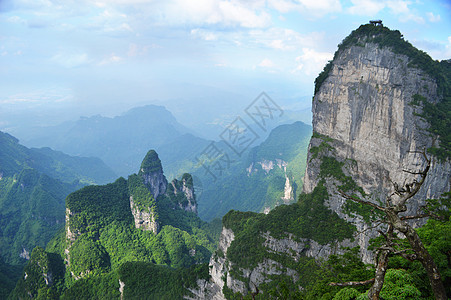 张家界天门山风景区背景图片