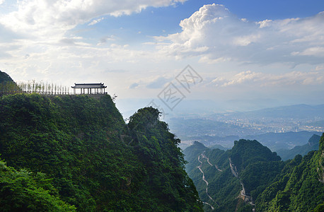 张家界天门山风景区背景图片