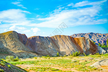 丹霞色张掖七彩丹霞睡美人景点背景