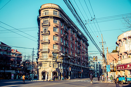 历史优秀建筑武康大楼背景