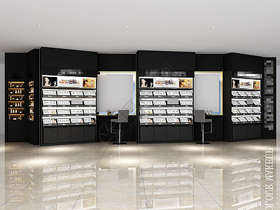 现代商场化妆品专柜室内设计效果图高清图片