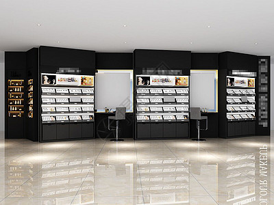 现代商场化妆品专柜室内设计效果图图片