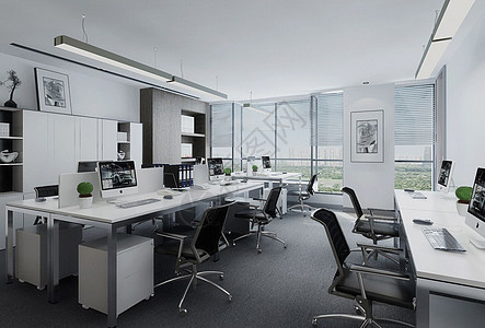 现代简约式办公空间室内设计效果图图片