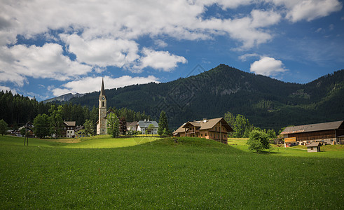 奥地利山谷奥地利山区乡村田园风光背景