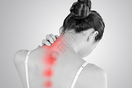 颈椎疾病女人脊椎高清图片