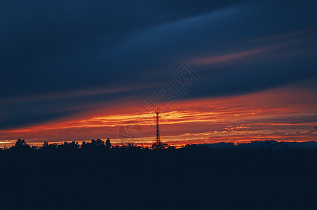 夕阳西下背景图片