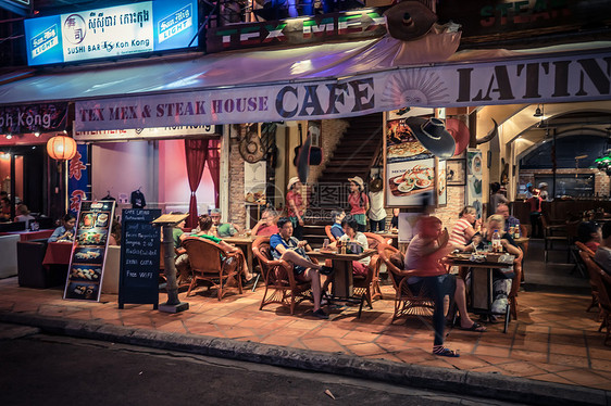 柬埔寨暹粒酒吧街图片