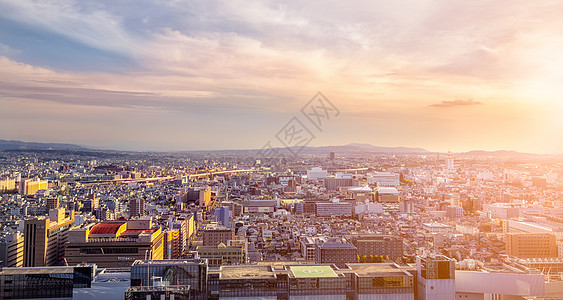 城市蓝天日本京都背景