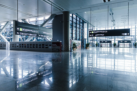 上海机场内部空间背景图片