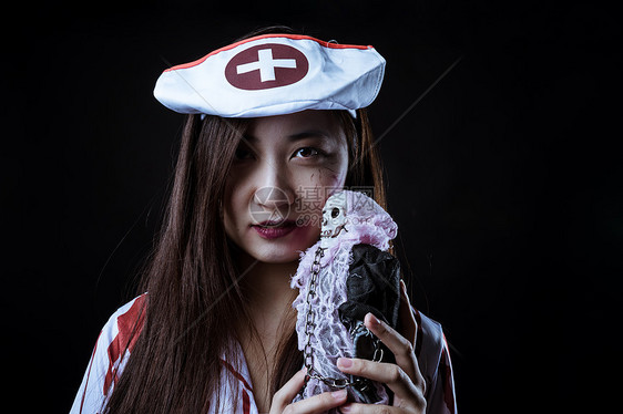 万圣节装扮护士人物图片