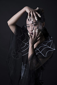 万圣节cosplay蜘蛛精图片