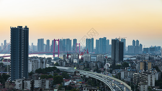 客运港武汉城市建筑风光背景