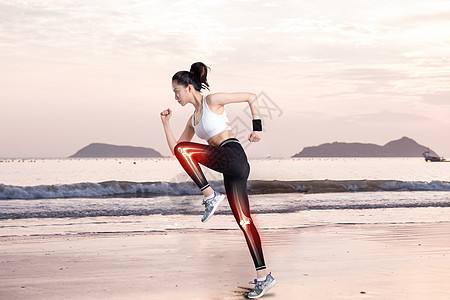 健身跑步的女性背景图片