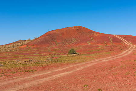 赭红色果实新疆昌吉火烧山风光背景