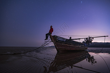 船星空夏家河子夜色背景