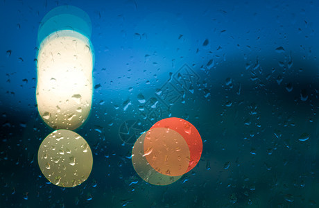 玻璃雨滴炫光素材背景图片