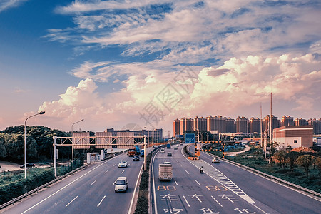 道路俯视武汉三环线车流背景