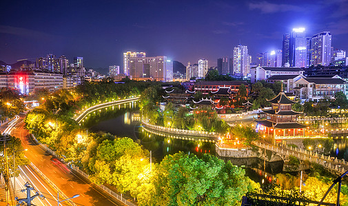 贵阳北站贵阳甲秀楼背景