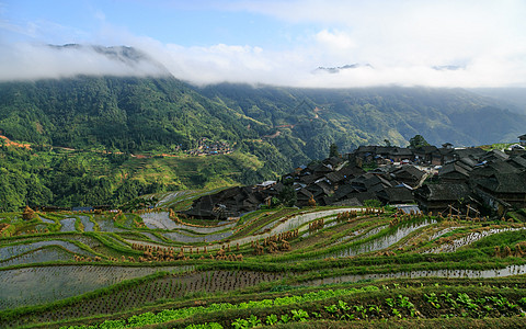 加傍梯田加榜梯田背景