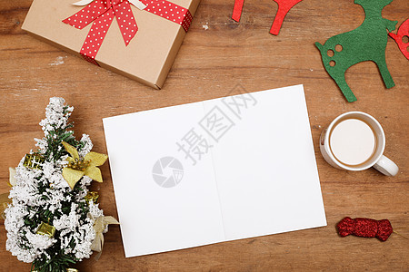 圣诞装饰和笔记本高清图片