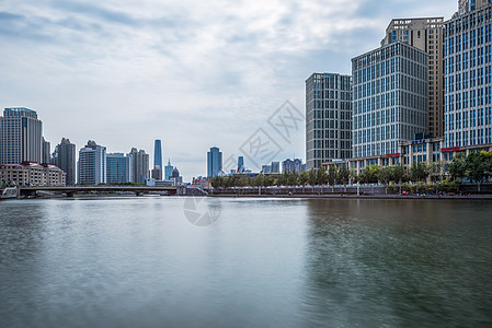 世界地标天津海河美景背景